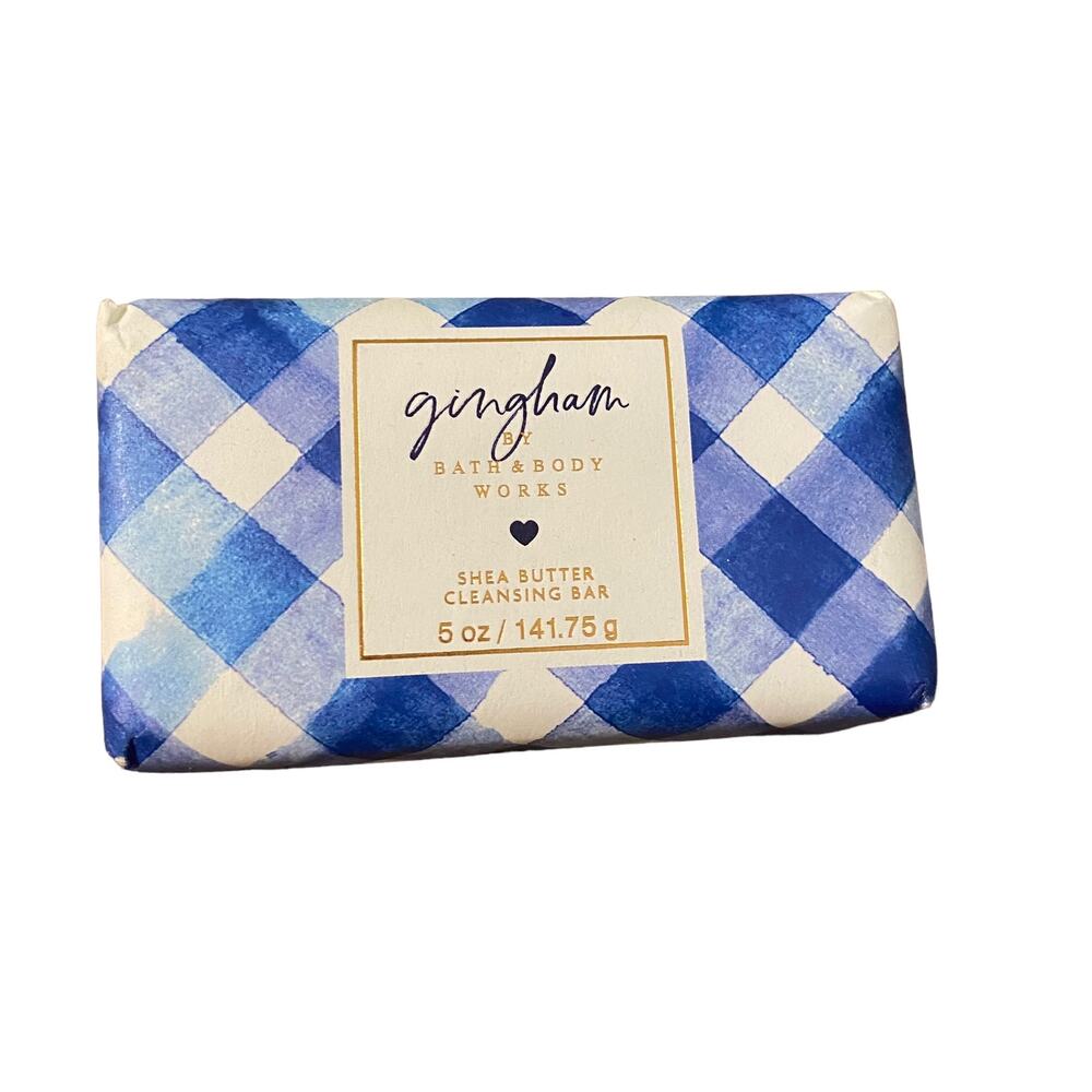 Bath & Body Works Gingham Shea Butter Cleansing Bar Soap 5oz Coconut Oil NEW